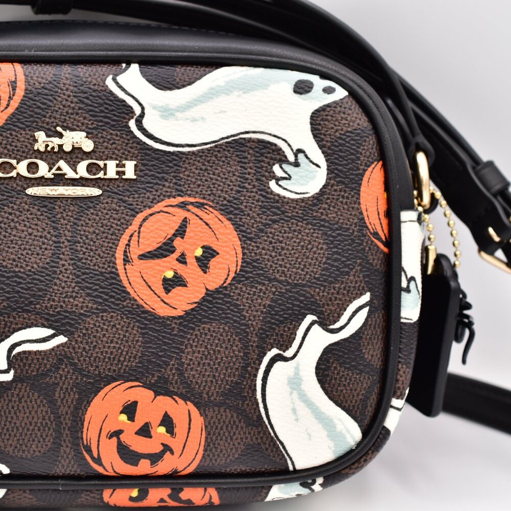 Coach Halloween Mini Jamie Camera Bag with Pumpkin Ghost Print CCF75 NWT NEW - Picture 10 of 15